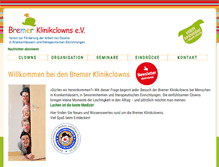 Tablet Screenshot of bremerklinikclowns.de